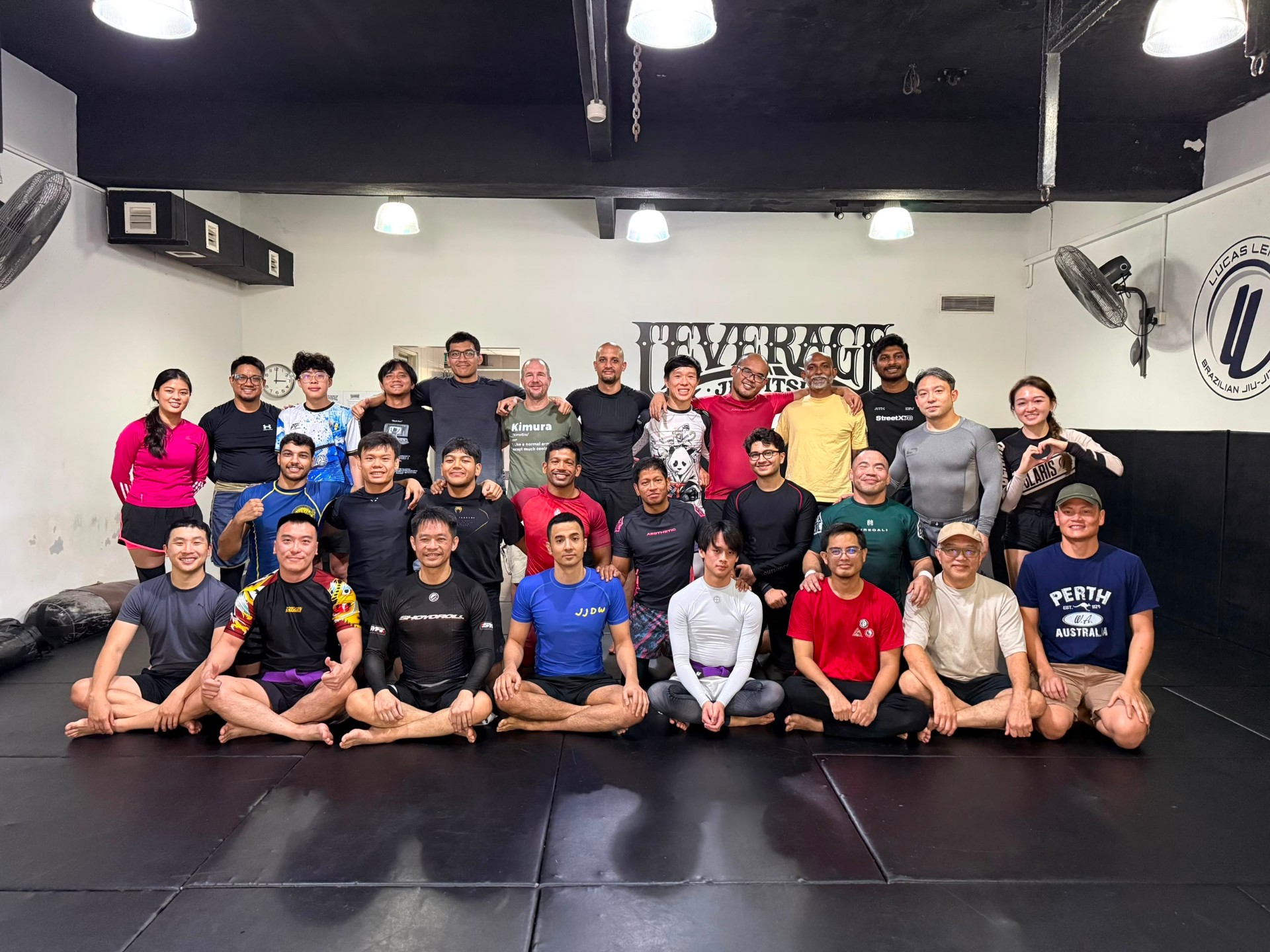 Leverage BJJ students and coaches after a training session in TTDI