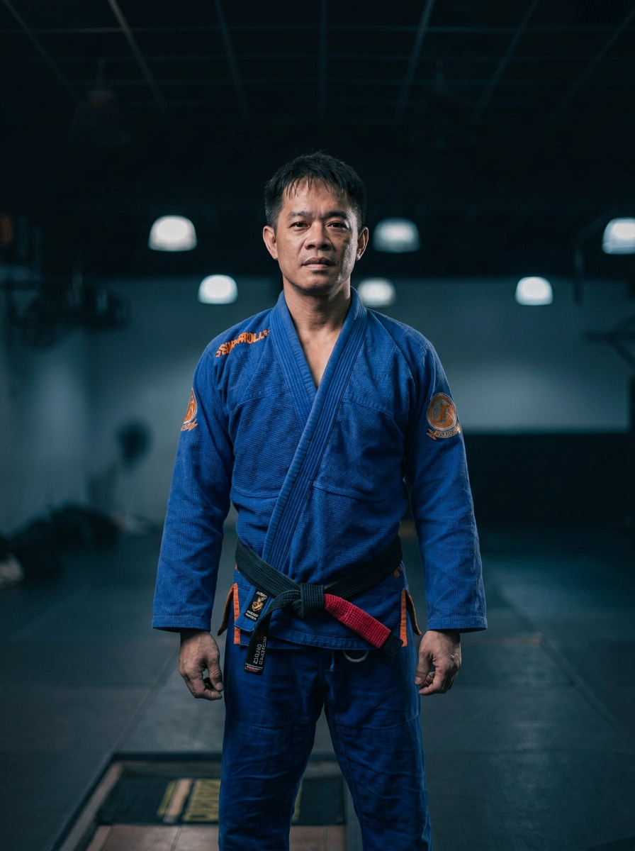 Prof. Zebra, black belt coach at Leverage BJJ Kuala Lumpur